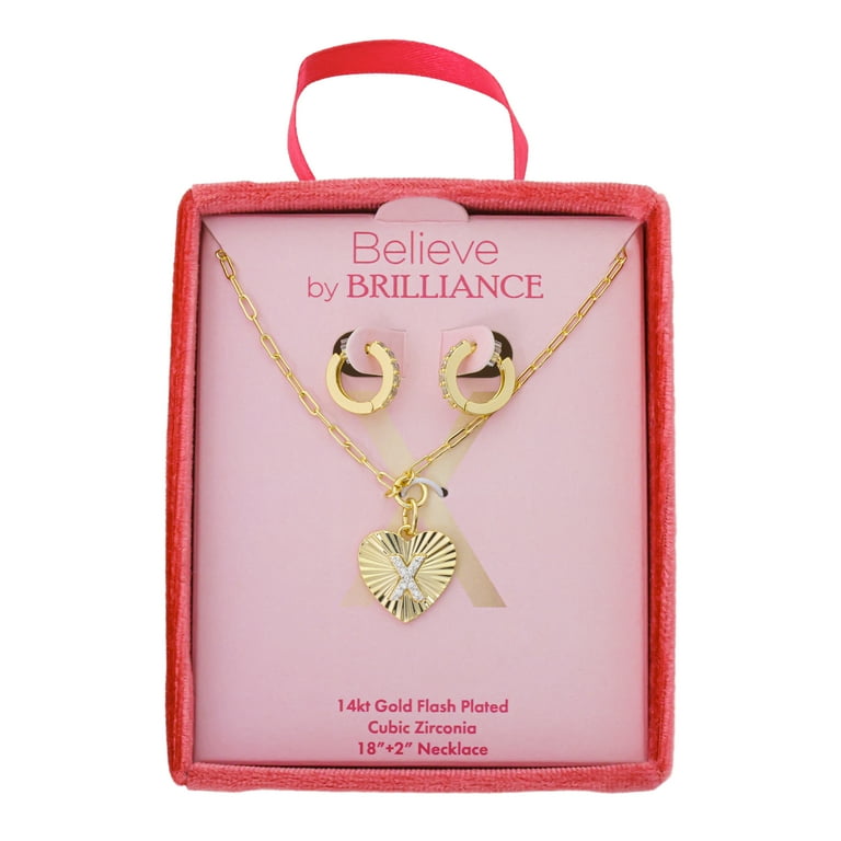 Believe by Brilliance Women's 14Kt Gold Flash Plated Cubic
