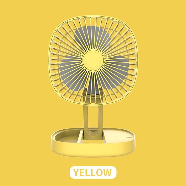 Mini ventilador plegable pequeño para escritorio, ventilador eléctrico recargable, USB, montado en la pared, novedad de verano qym unisex