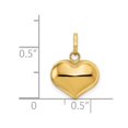 thumbnail image 2 of Auriga Fine Jewelry 14K Yellow Gold Heart Pendant (L- 15mm, W-12mm) for Women, 2 of 6