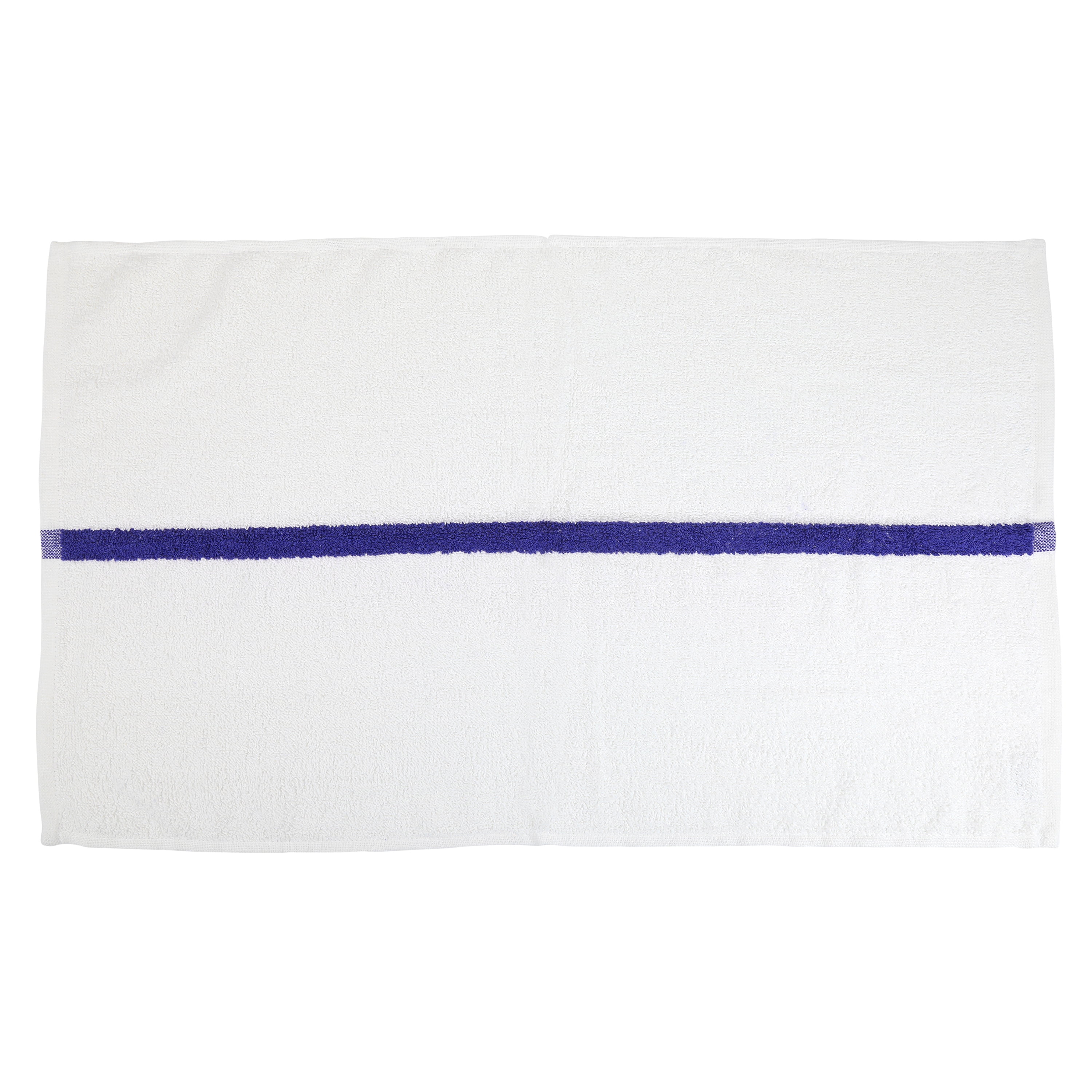 Arkwright Gym Hand Towels (Bulk Case of 120), 16x27, Ring Spun Cotton, Blue Stripe