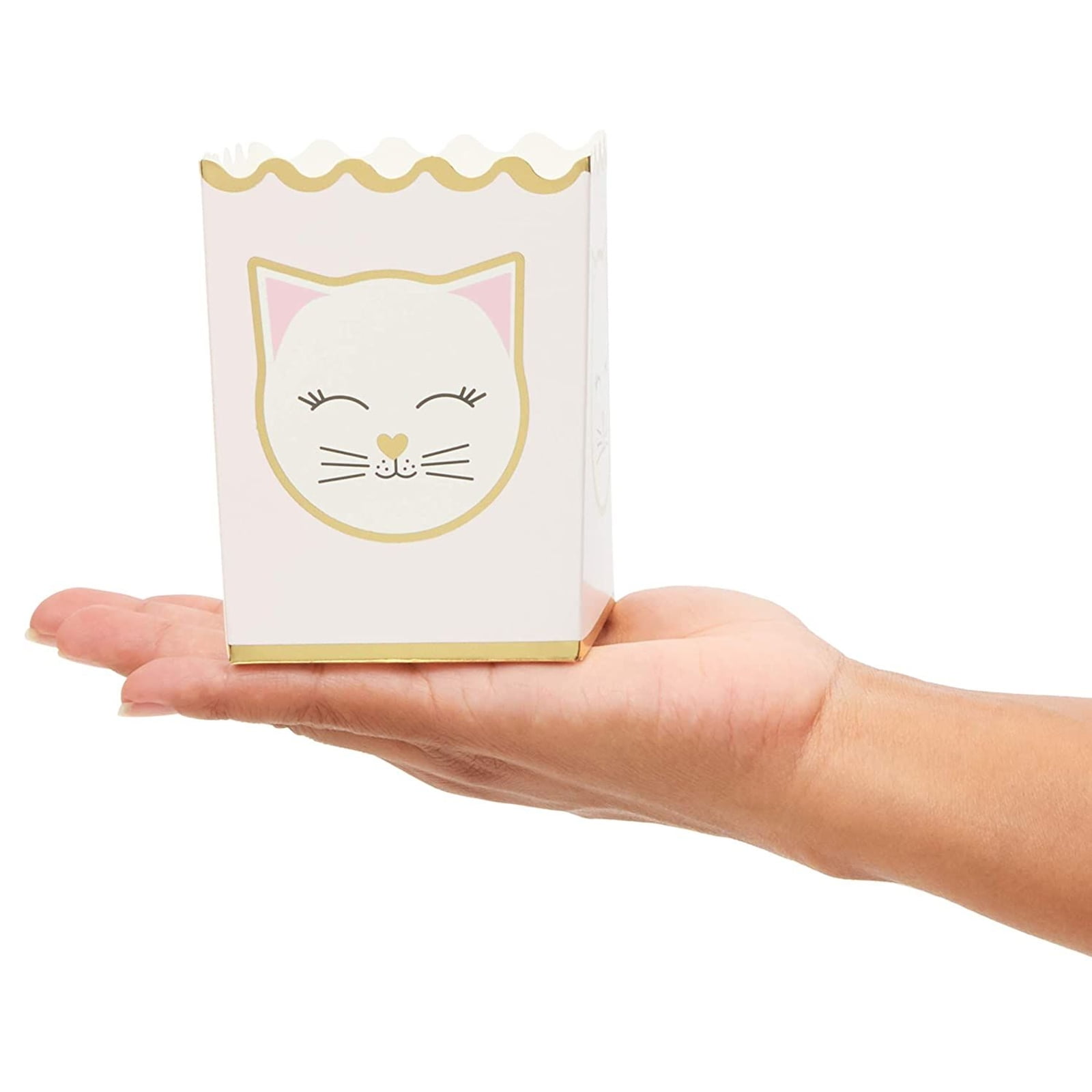 60 Pack Kitty Cat Popcorn Boxes 4 Mini Pink Kitten Party Favor Candy Treat Boxes For Birthday Walmart Com