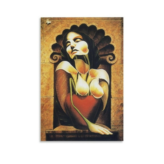 Octavio Ocampo Print Painting Marlena Dietrich Home Decor Poster Wall Art Hanging Picture Print Bedroom Decorative Painting Posters Room Aesthetic 16x24inch(40x60cm)