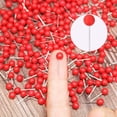 thumbnail image 2 of Map Tacks Push Pins Small Size 300 Packs (Red, 1/5 Inch), 2 of 7