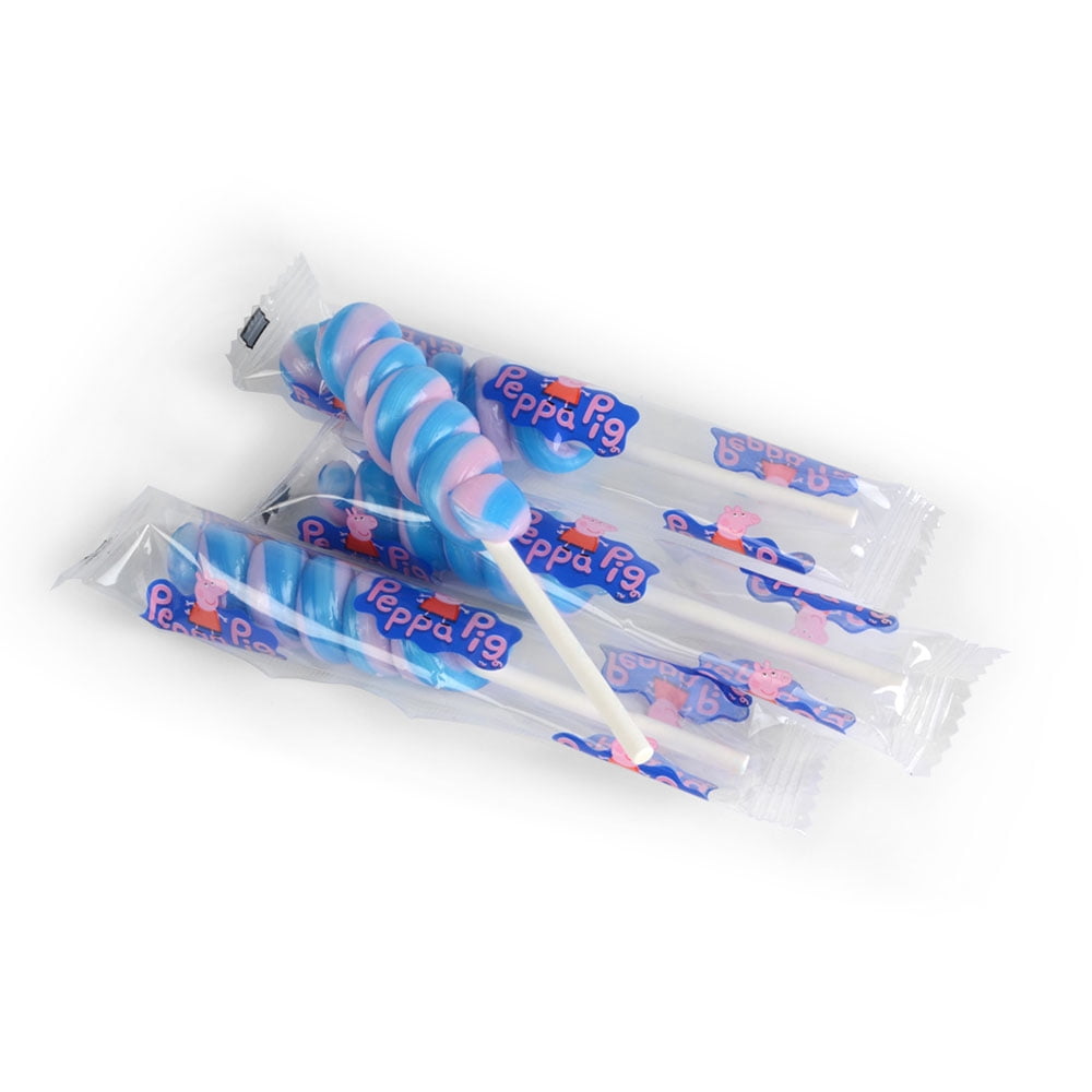V.I.P. Peppa Pig Blue Raspberry Swirl Lollipops, 0.4 Oz, 20 Count