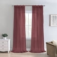 thumbnail image 2 of Loft Living Peoria Sheer Dual Header Indoor Curtain 52 x 84 in Burgundy, 2 of 7