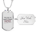 thumbnail image 4 of You Make Me Brave Christian Necklace Stainless Steel or 18k Gold Dog Tag 24" Chain, 4 of 8