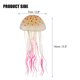 thumbnail image 4 of Decoración de medusas para pecera, adornos fluorescentes de silicona para medusas, decoración de acuario con ventosa, rosa, 2,8 "x 5,5", 4 of 7