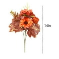 thumbnail image 3 of Artificial Mums Flowers With Stem Orange Flowers Arrangement For Home Fall Wedding Bouquet Thanksgiving Table Centerpieces Decor, 3 of 4