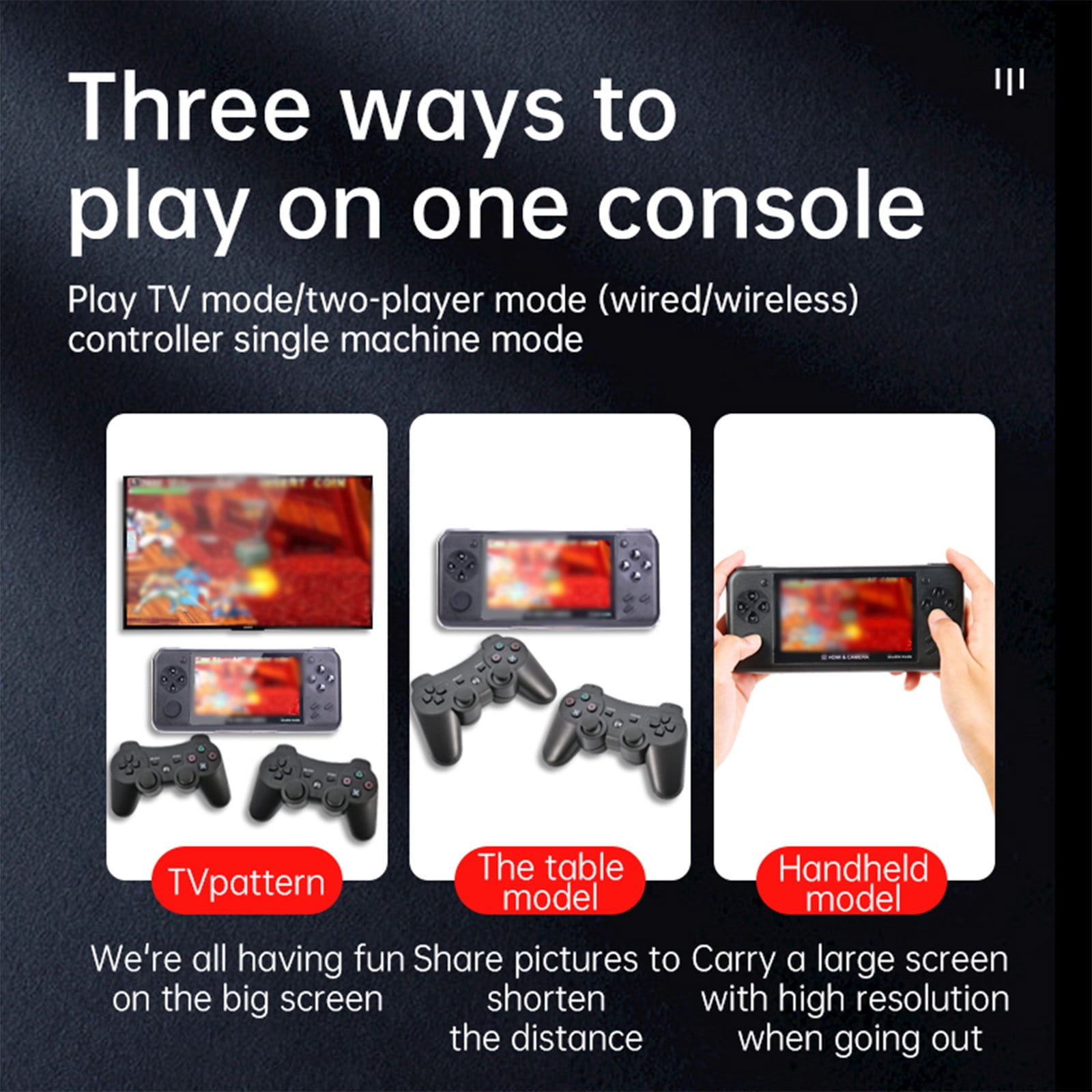 6.8x2.9inch Portable Handheld Game Console, 20,000 Plus Classic Games,Play Up To 4 Hours,Convenient and Trendy,Suitable for Various Holiday Gifts