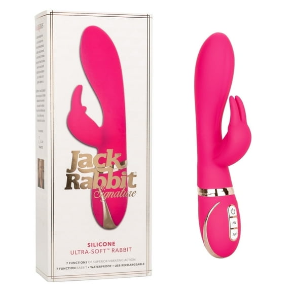 Jack Rabbit Signature Silicone Ultra-Soft Rabbit Vibrator, Pink