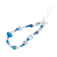 thumbnail image 2 of Guardurnaity Cadena de teléfono móvil flor con cuentas Correa muñeca moda Universal teléfono móvil cordón colgante cuerda colgante joyería Ropa, zapatos y accesorios Miscelánea Azul, 2 of 6