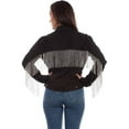 thumbnail image 2 of Scully HC792-BLK-B-4X Women Denim Jacket with Rhinestone Fringe, Black - 4XL, 2 of 2