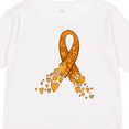thumbnail image 4 of Inktastic Leukemia Awareness with Orange Ribbon Made of Hearts Boys or Girls Long Sleeve Toddler T-Shirt, 4 of 5