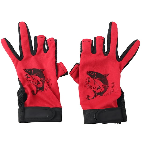 Fishing Protection Gloves,3 Fingerless Fishing Gloves Fishing Gloves Finger  Fishing Gloves Striking Appearance