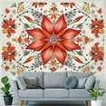 thumbnail image 4 of Shiartex  Boho Tapestry Wall Hanging, Mandala Orange Floral Aesthetic Tapestry Bohemian Decor for Home Bedroom Dorm Living Room Teen Girl 40x30inch, 4 of 6