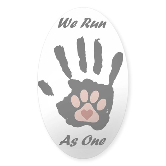 CafePress - We Run1 - Sticker (Oval)
