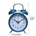 thumbnail image 2 of LLDYYDS Analog Alarm Clock Extra Loud Twin Bells Retro White 7 Inch Silent Non-Ticking Quartz Battery Operated with Backlight, Decorative Bedside Table Desk Vintage Clocks, 2 of 6