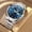 Steel strip with blue background and silver edges, variant on Business men's quartz versatile digital quartz watch, large dial, luminous, waterproof, dual calendar, men's wristwatch for the elderly