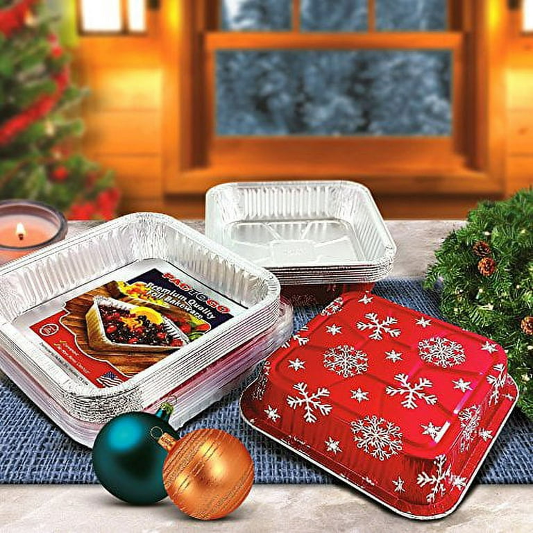50PACK Aluminum Foil Foil Treat Goodie Containers Food Storage Pan Christmas  USA