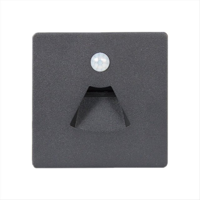 3W LED Motion Sensor Night Light LED Embedded Stair Step Waterproof Light with Motion Sensor for RV Boat Ship Trailer,B,1 * LED Light,Black