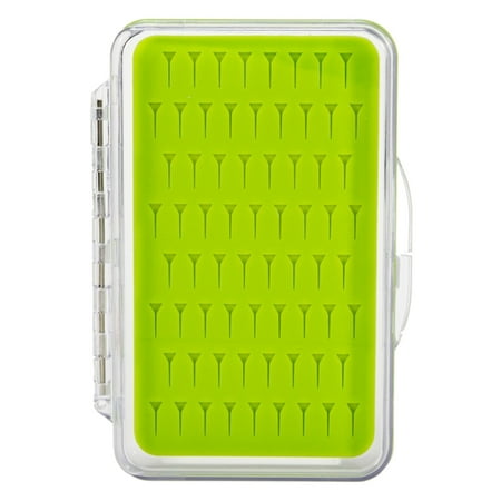 Waterproof Double Sides Plastic Fly Box Silicone Insert Fly Fishing Tackle Boxes Single Side Clear Lid Fly Box Container