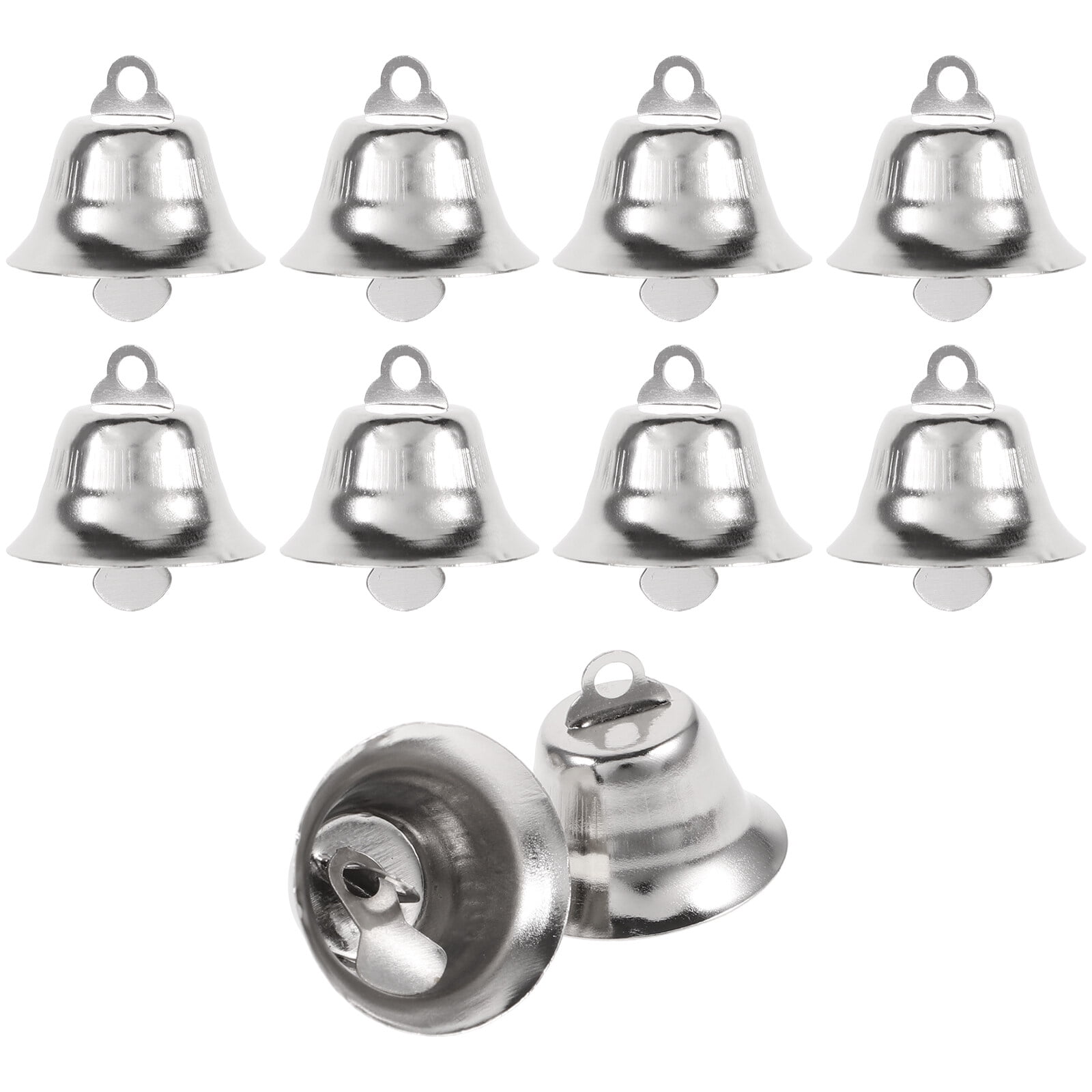 100Pcs/Pack Christmas Tiny Bells 1cm 2cm Little Metal Jingles Bells  Christmas tree ornaments Gold Silver Bells for Crafts