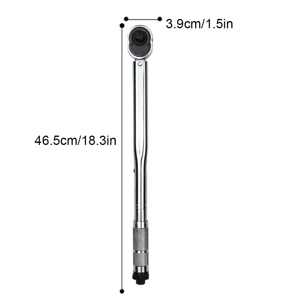 BLEEUS 1/2-Inch Drive Click Torque Wrench Adjustable Torque Wrench Metal for Car Repair （）
