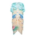 thumbnail image 2 of SCRAWLGOD Beach Dolphin Hibiscus Print Women's Swimsuit Coverup Lightweight Bathing Suit Cover Up Long Breathable Cover Up for Summer Beach, 2 of 6