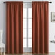 thumbnail image 5 of Cortinas opacas de panel doble 63x52 pulgadas, elegantes para el dormitorio, bolsillo para barra, rojo oscuro, 5 of 6