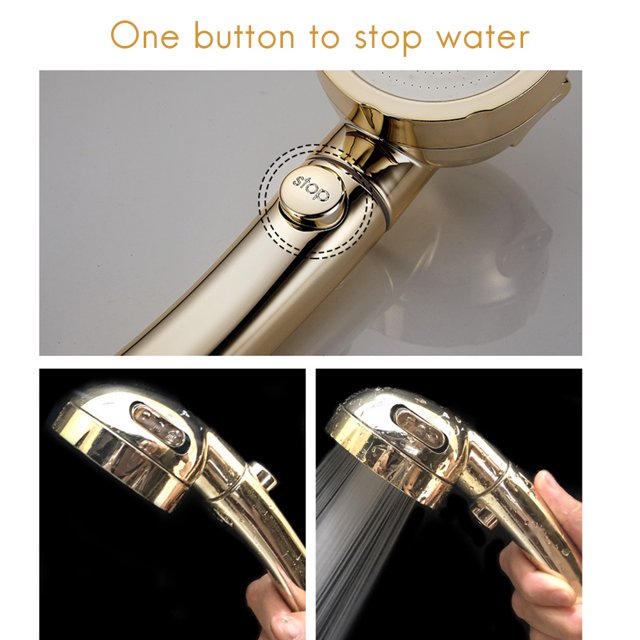 Cabezal de ducha de mano universal extraíble que ahorra agua con 3 modos