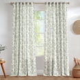 thumbnail image 2 of Linen Floral Curtains for Living Room 96 Inches Long Sage Green Drapes Back Tab Light Filtering Toile Bird Printed Farmhouse Bedroom Rod Pocket Window Treatments 2 Panels, 2 of 4