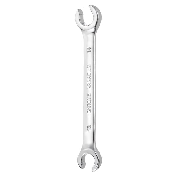 Uxcell 13mm x 14mm Flare Nut Wrench Metric Double Open End 45# Steel Thick Spanner
