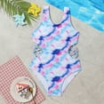 thumbnail image 2 of LUOGENLI Girls Swimsuit Size 7/8 Girls Swimsuit Cut out Swimwear Summer Casual Tie Dye Beach Sport Bathing Girls Swimsuits Size 14-16 Two Piece Girls Swimsuit Size 10 Tankini 8-9 Years, 2 of 6