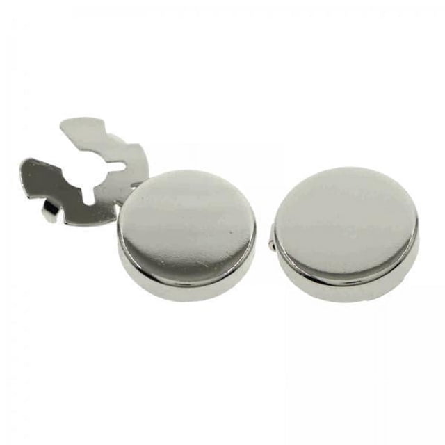 2 X 2 Gemelos Para Hombre, Camisas De Vestir, Fiesta, Puños Redondos, Cubiertas De Botones, Color Plateado