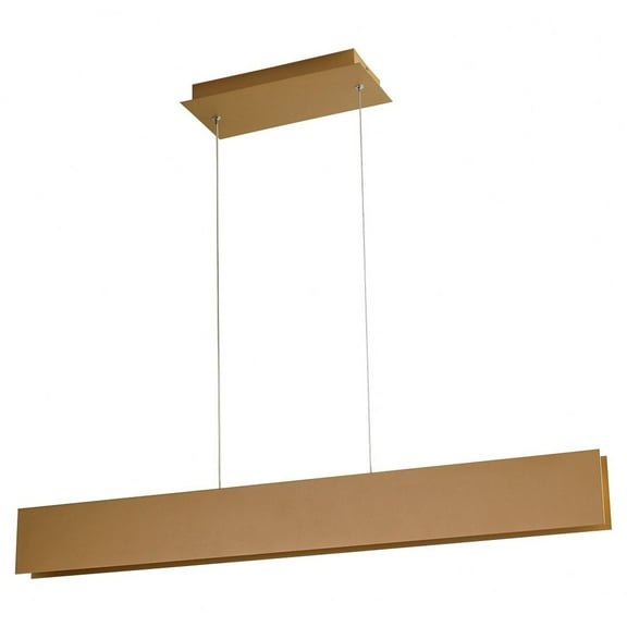 3-6017-60-Oxygen Lighting-Brio - 73W 1 LED Pendant-4.25 Inches Tall and 36 Inches Length-Powdered Gold Finish