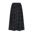 thumbnail image 4 of Giftesty Women's Autumn Winter Wool Blend Plaid Elastic High Waist A-Line Midi Skirt for Daily Casual Wear, 4 of 9
