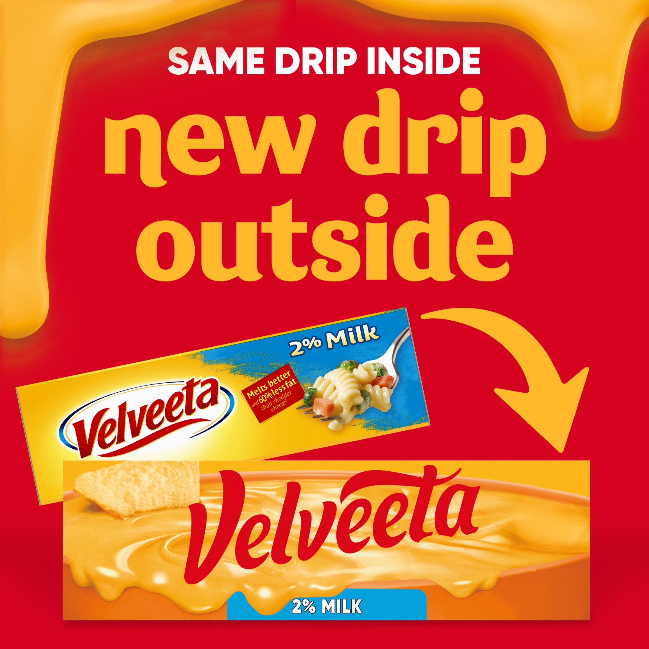 Velveeta 2% Milk Reduced Fat Melting Cheese Dip & Sauce with 25% Less Fat, 16 oz Block - image 3 of 14