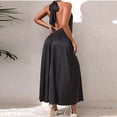 thumbnail image 6 of CHUMUD Summer Dress for Women Beach Boho Sleeveless Halter Tie Backless Strappy Loose Flowy Satin Vacation Maxi Dress Wedding Guests Long Dress, 6 of 6