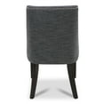 thumbnail image 3 of CHITA Upholstered Dining Chairs Set of 2 Kitchen Chairs, Full Back&Wood Legs, Fabric in Dark Gray, 3 of 8
