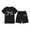 Black, variant on Gyexs Short Sets for Girls 10-12 Fashion Cool Bowknot Printed Design Oversized Pullover Tops Shorts 2 Piece Outfits Spring Summer Clothes Black 2-3 Years