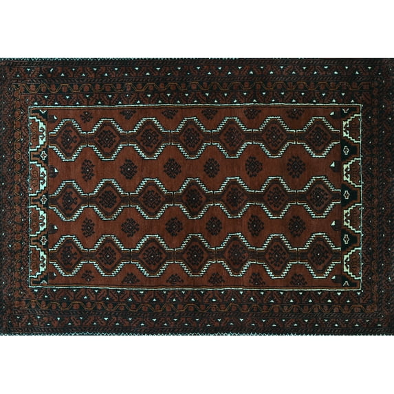 Ahgly Company Indoor Rectangle Persian Light Blue Traditional Area Rugs, 2' x 3'