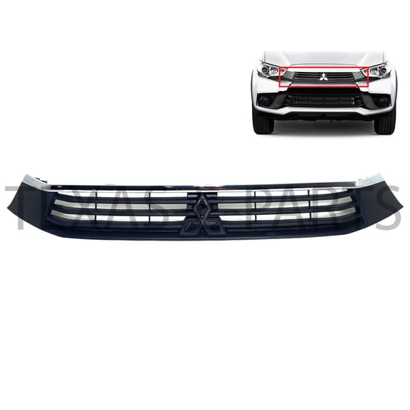 2016 2017 Compatible With Mitsubishi Outlander Sport Grille Front Bumper Upper Grille