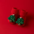 thumbnail image 2 of New Year Red Socks for Toddler - Baby Winter Socks Glue Dispensing Floor Socks Floor Crawling Socks(Color:Green,Size:1-3 Years), 2 of 3