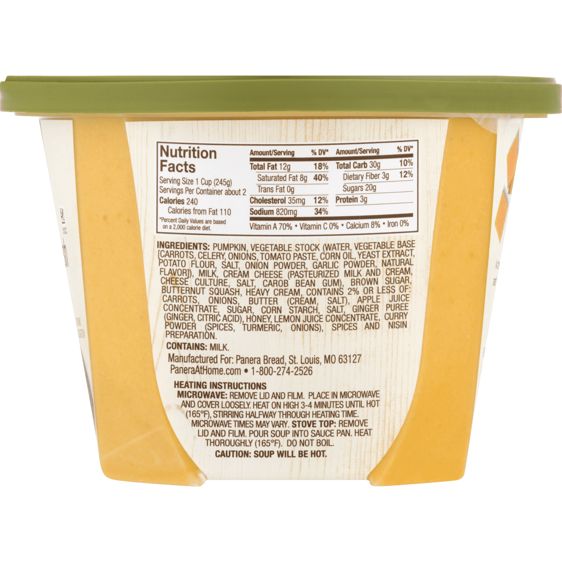 Autumn Squash Soup Panera Nutrition Besto Blog