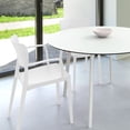 thumbnail image 2 of Luxury Commercial Living 5-Piece White Round Dining Set 47.5", 2 of 6