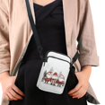 thumbnail image 4 of FUIALDOLG Christmas Cellphone Purse with Santa Claus Print, Double Deck Zipper Polyester Purse for Women Running and Travel, 4 of 7