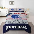 thumbnail image 2 of Twin Football Comforter for Football Player,American Football Bedding Set ,Black Red Grey Sports Comforter Sets,Rugby City Team Quilt with 1 Pillowcase(West New York), 2 of 7