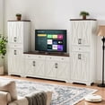 thumbnail image 2 of 60 - 69 Inch TV Compatibility - 3 - Piece Cabinet Set - Living Room Setup - Ample Space for Display, 2 of 5