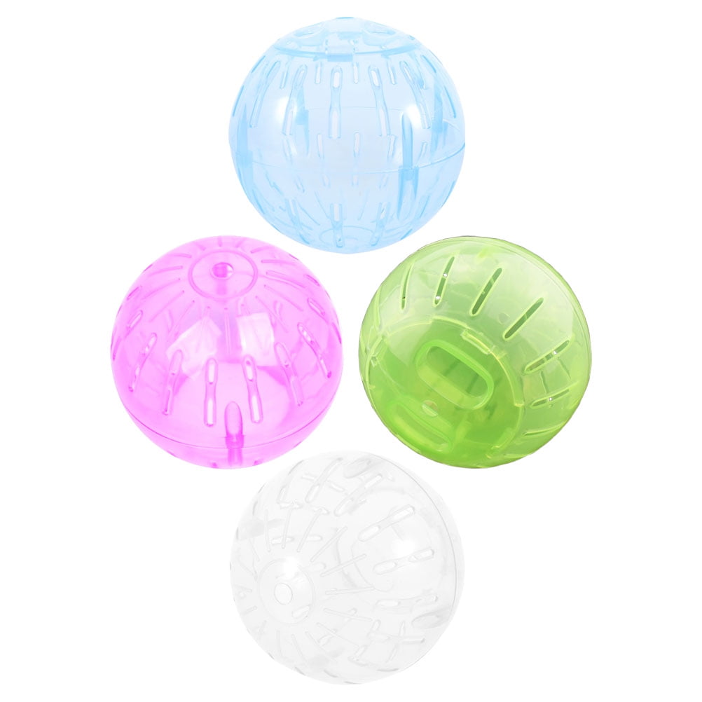 OULII Hamster Exercise Ball Assorted Color Silent Wheel Durable Lightweight Portable 4Pcs