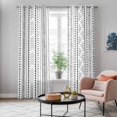 thumbnail image 6 of Kitchen Curtains 84 Inch Length 2 Panels, Farmhouse Boho Grommets Window Treatment Curtain, Vintage Abstract Geometric Striped Thermal Curtains Drapes for Living Room/Bathroom, 6 of 9